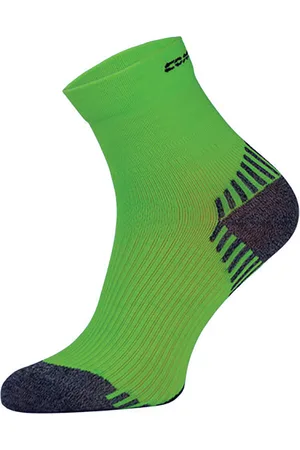 COMODO Unisex Chaussettes de Contention pour Running Compression pour Sport - Néon Vert