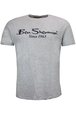 Ben Sherman Drehbuch Logo Mens Grey T-Shirt