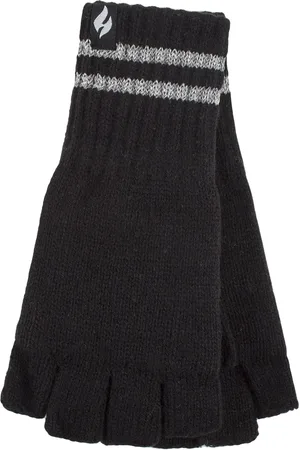 Heat Holders Herren gestrickt fingerlose reflektierende Handschuhe für den Winter | Wärmehalter | Thermal Hi Viz Arbeitshandschuhe