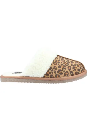 Hush Puppies Damen Hausschuhe "Arianna", Leo-Muster, Wildleder ( /Weiß)