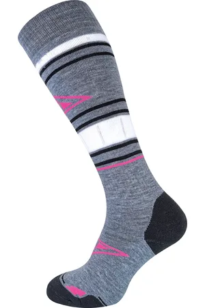 COMODO Chaussettes Hautes de Snowboard Ski pour Hommes, Femmes - Violet