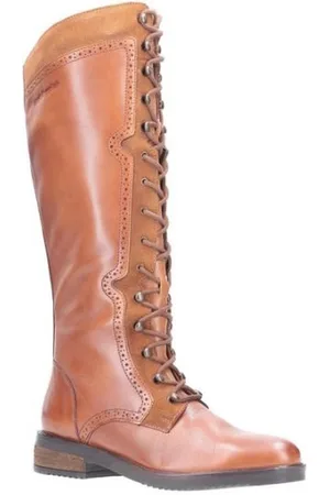 Hush Puppies Damen/Damen Rudy Lace Up Langer Lederstiefel (Tan)
