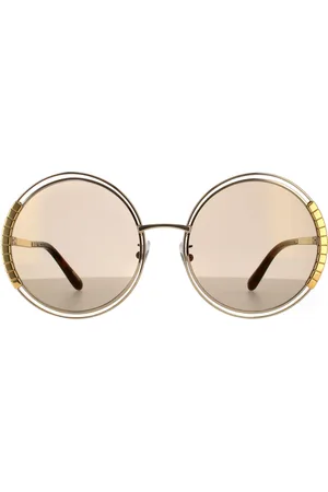 Chopard Lunettes de soleil schc79 8ffg miroir en or brun or brillant brillant