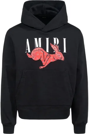 AMIRI CNY Rabbit Logo Schwarzer Kapuzenpullover