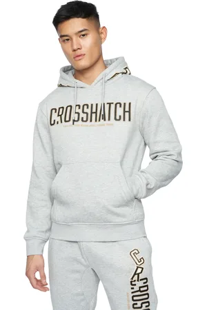 Crosshatch "Doddington" Kapuzenpullover für Herren (Hellgrau Mergel)