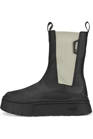 PUMA Mayze Stack Chelsea Damen schwarze Stiefel