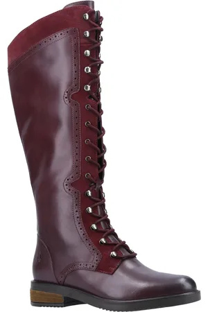Hush Puppies Damen/Damen Rudy Lace Up Langer Lederstiefel