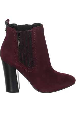 Guess Stiefeletten mit Absatz aus Leder in Wildlederoptik FLLUN3SUE10 Frau