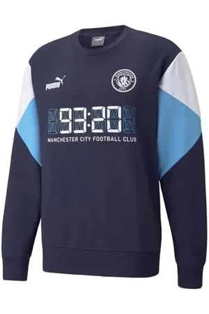 PUMA Manchester City Football Club Langarm Crew Neck Herren Pullover 764522 03