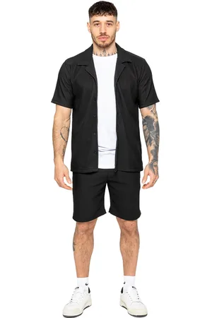 Enzo | Herren-Set mit Strukturierten Hemden & Shorts