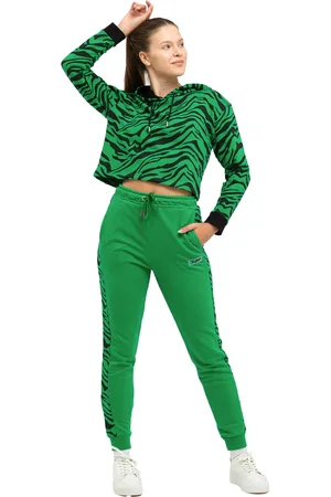 Tom Barron Damen Stylischer Zebra-Trainingsanzug-Set
