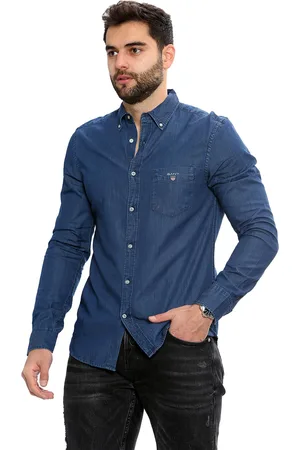 GANT Herren Regular Fit Hemd | Das Indigo Hemd