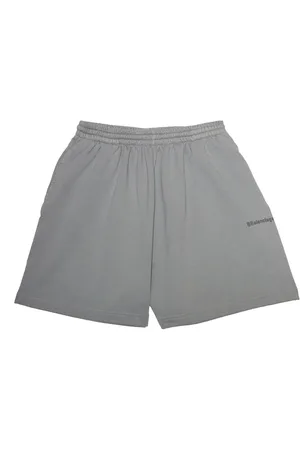 Balenciaga BB-Logo-gestickte Baumwollshorts in