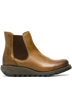 Fly London Damen SALV Chelsea-Stiefel aus Leder in mit Keilabsatz