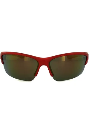 Polaroid Sport Wrap Mens glänzend grau Silber Spiegel polarisierte Sonnenbrille