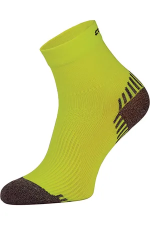 COMODO Unisex Chaussettes de Contention pour Running Compression pour Sport - Néon Yellow