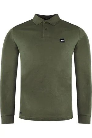 Weekend Offender Weekend -Täter Langarm Kragen Herren Polo Shirt Wospo518 Dark Zkhaki