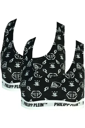 Philipp Plein Symbole Logo Unterwäsche Sport-BH Zwei-Pack