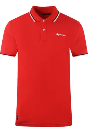 Aquascutum Twin Tipped Kragen Marke Logo Polo-Shirt