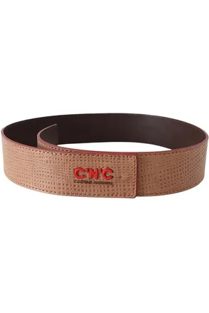 Costume National Logo Leder Mode Taillengurtel