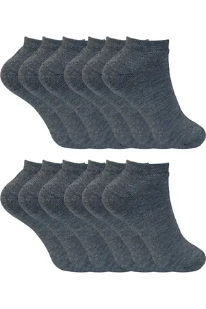 Sock Snob Damen Winter Low Cut Trainer Socken | 12 Paar Multipack | dicke Knöchelsocken für Frauen - Charcoal