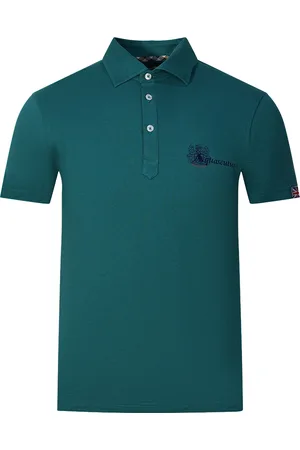 Aquascutum Aldis Brand London Logo Grünes Poloshirt