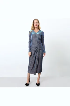 Smart & Joy Asymmetrisches schimmerndes Cocktailkleid