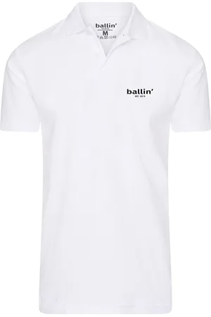 Ballin Basic Polo von Est. 2013 in der farbe Weiss und in größe S.