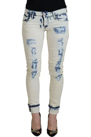 ACHT Zerfetzte Denim-Skinny-Jeans