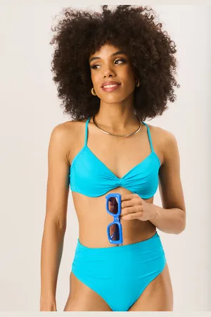 Gini London Bikini mit hoher Taille und gerafftem Unterteil