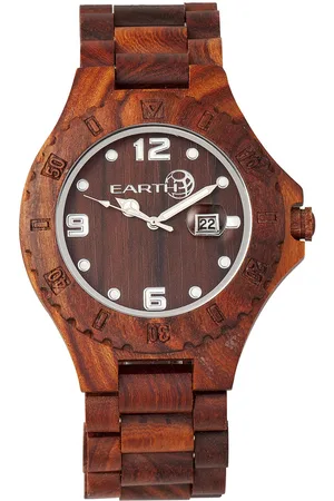 Earth Erde Holz Raywood Armbanduhr w/Datum