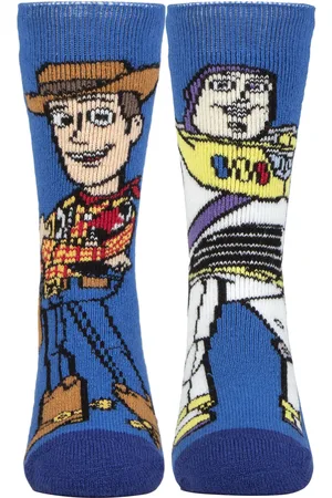 Heat Holders Kinder Toy Story Thermosocken | Wärmehalter | Winter-Neuheitssocken für Jungen & Mädchen | Woody & Buzz, Jessie & Bullseye - Woody & Buzz