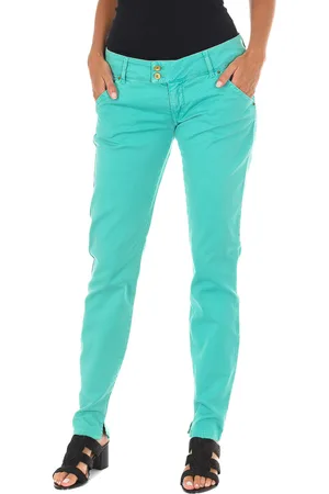 Met Damen Hose K-Chino Regular fit Knöchellang Hellblau