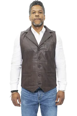 Infinity Herren Smart Classic Lederweste-Bristol