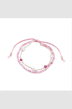 Luxenter Armband aus Metalllegierung und rosafarbenem Turmalin, 18 Karat vergoldet