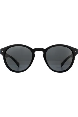 Polaroid Runde Herren Grau Polarisierte Sonnenbrille