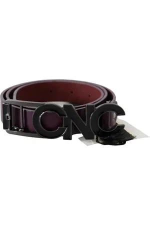Costume National Gurtel mit Logo-Buchstabenschnalle aus Leder