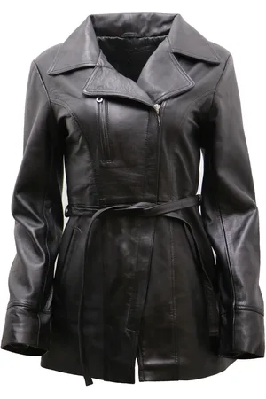 Infinity Damen-Bikerjacke aus Leder in Md-Länge – Okehampton