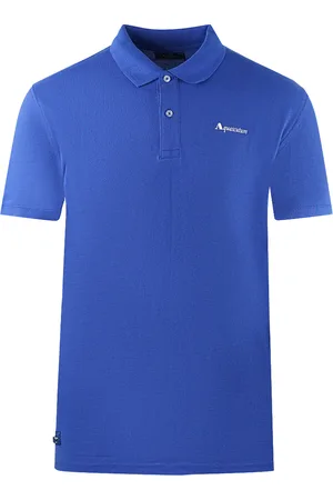 Aquascutum Markenlogo Einfarbig Königsblau Polo-Shirt