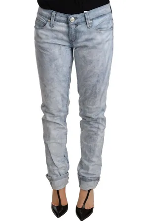 ACHT Denim-Hose aus gewaschener Baumwolle mit gefaltetem Saum