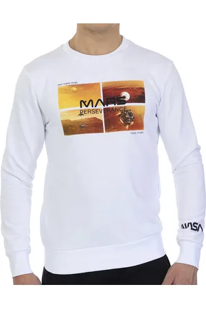 Nasa Langärmeliges Basic-Sweatshirt mit Rundhalsausschnitt MARS09S für Männer