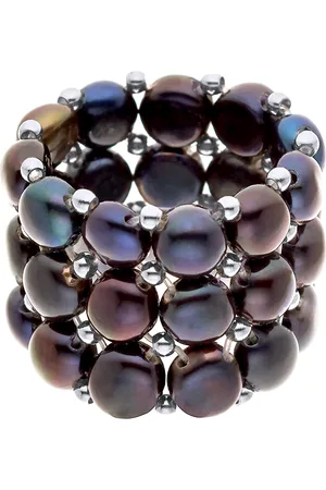 Diadema Bague Triple élastiquée Perles d