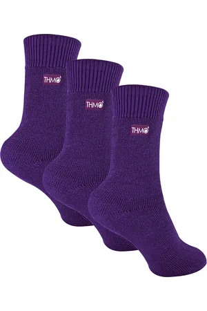 THMO 3 Paar Multipack Kinder Thermosocken | | Gerippte weiche Oberseite Fleece Flauschige Innenseite Warme Socken für Jungen & Mädchen