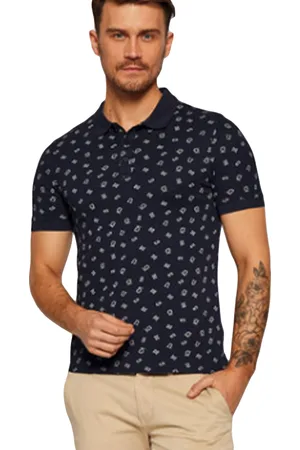 Guess Polo Homme Volles Logo granatowy