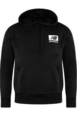New Balance Neues Gleichgewicht Long Sleeve Black Pullover Men Essentials ID Hoodie MT13516 BK