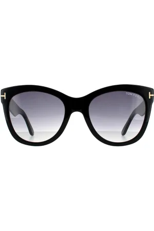 Tom Ford Cat Eye Womens Glänzend Rauch Verlauf