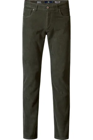 Petrol Industries Russel Cords Regular Tapered Fit-Hose Wrangell Herren - Grün