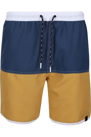 Regatta "Benicio" Badeshorts für Herren (Dunkles Jeansblau/Gold Stroh)