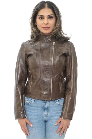 Infinity Damen-Bikerjacke aus Leder – Celaya
