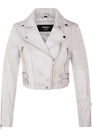 Infinity Damen Brando Kurze Lederjacke-Longtown